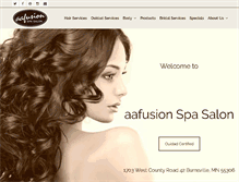 Tablet Screenshot of aafusionspasalon.com